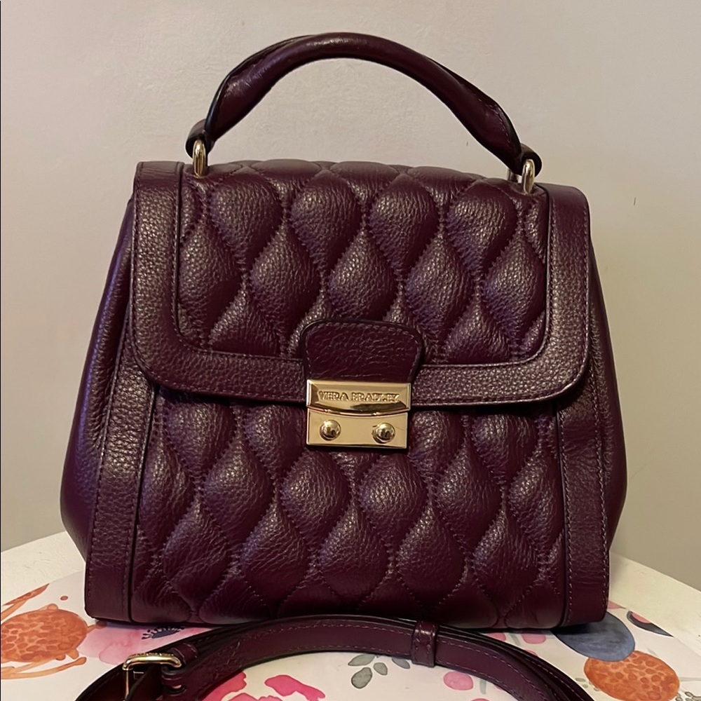 Vera Bradley Purple Quilted Satchel
